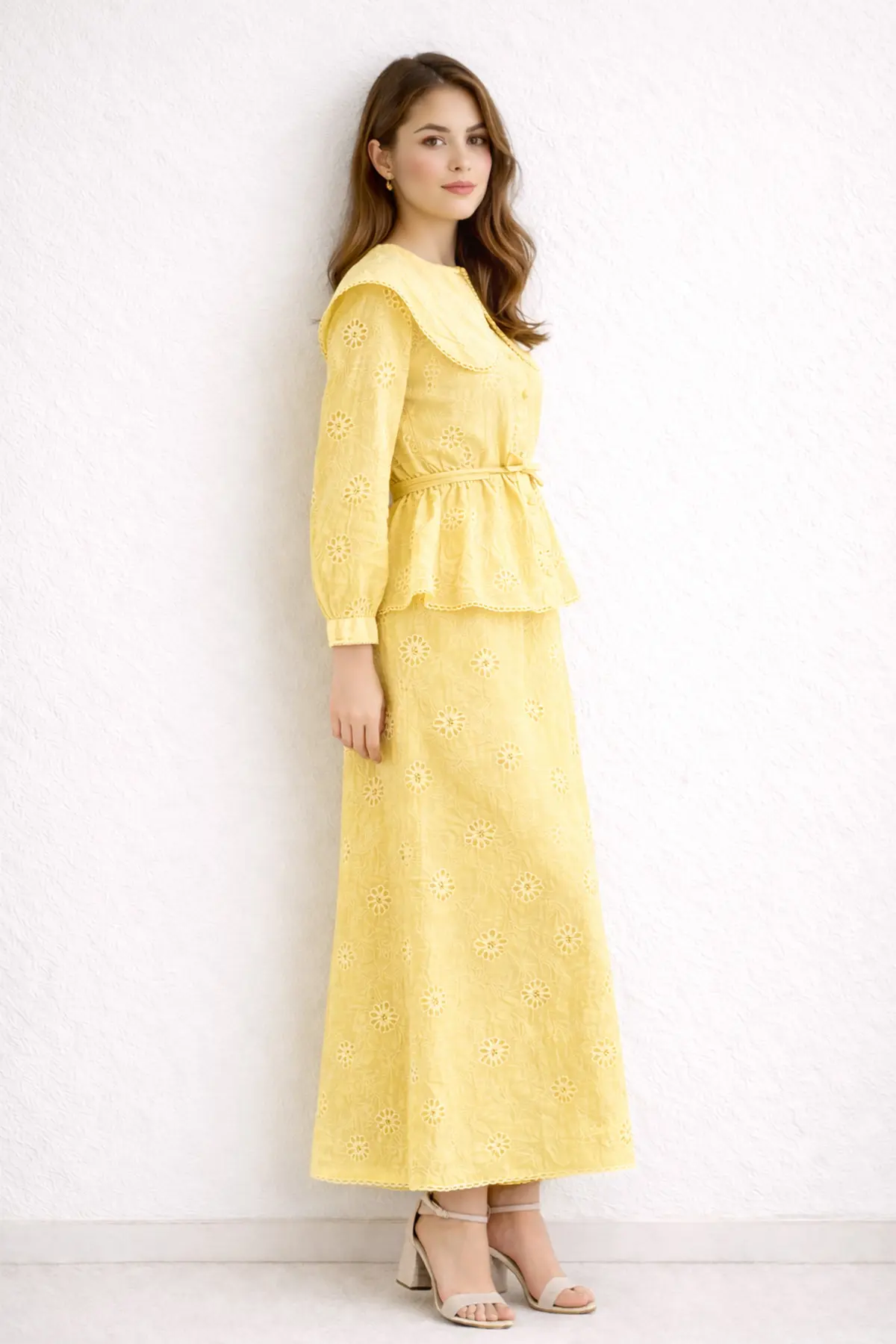 Baby Collar Lace Two-piece Set-detail