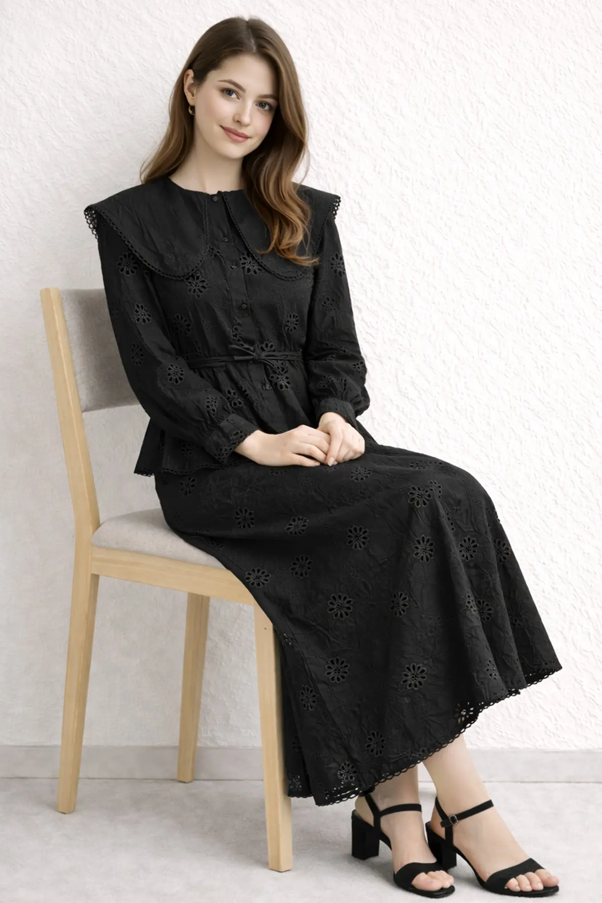 Baby Collar Lace Two-piece Set-detail