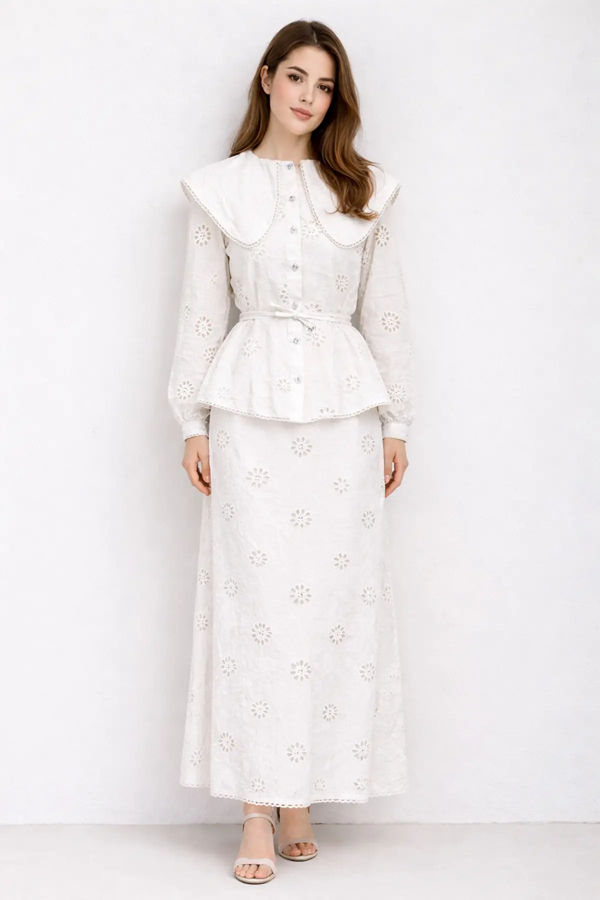 Baby Collar Lace Two-piece Set-detail