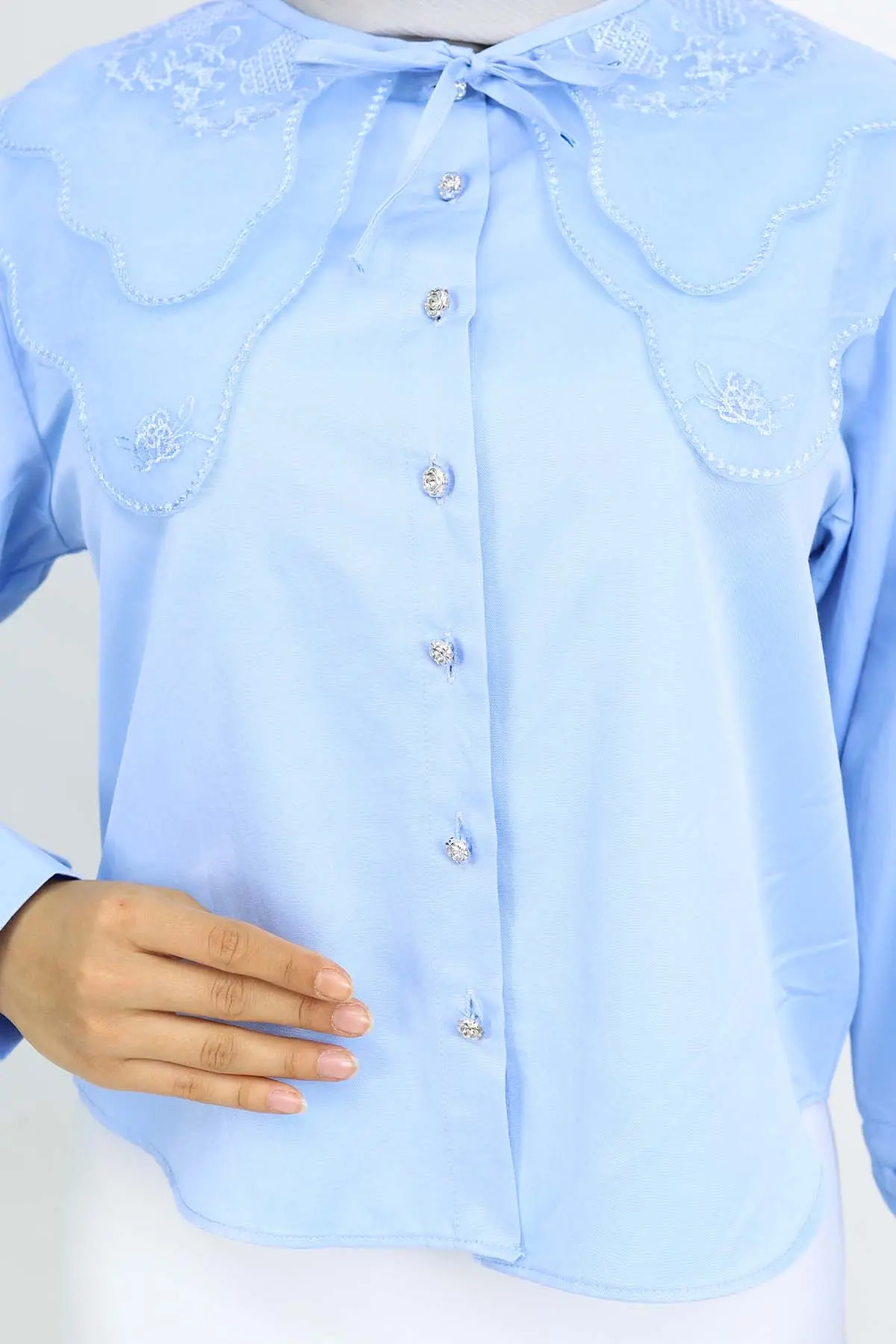 Baby Collar Short Shirt-detail