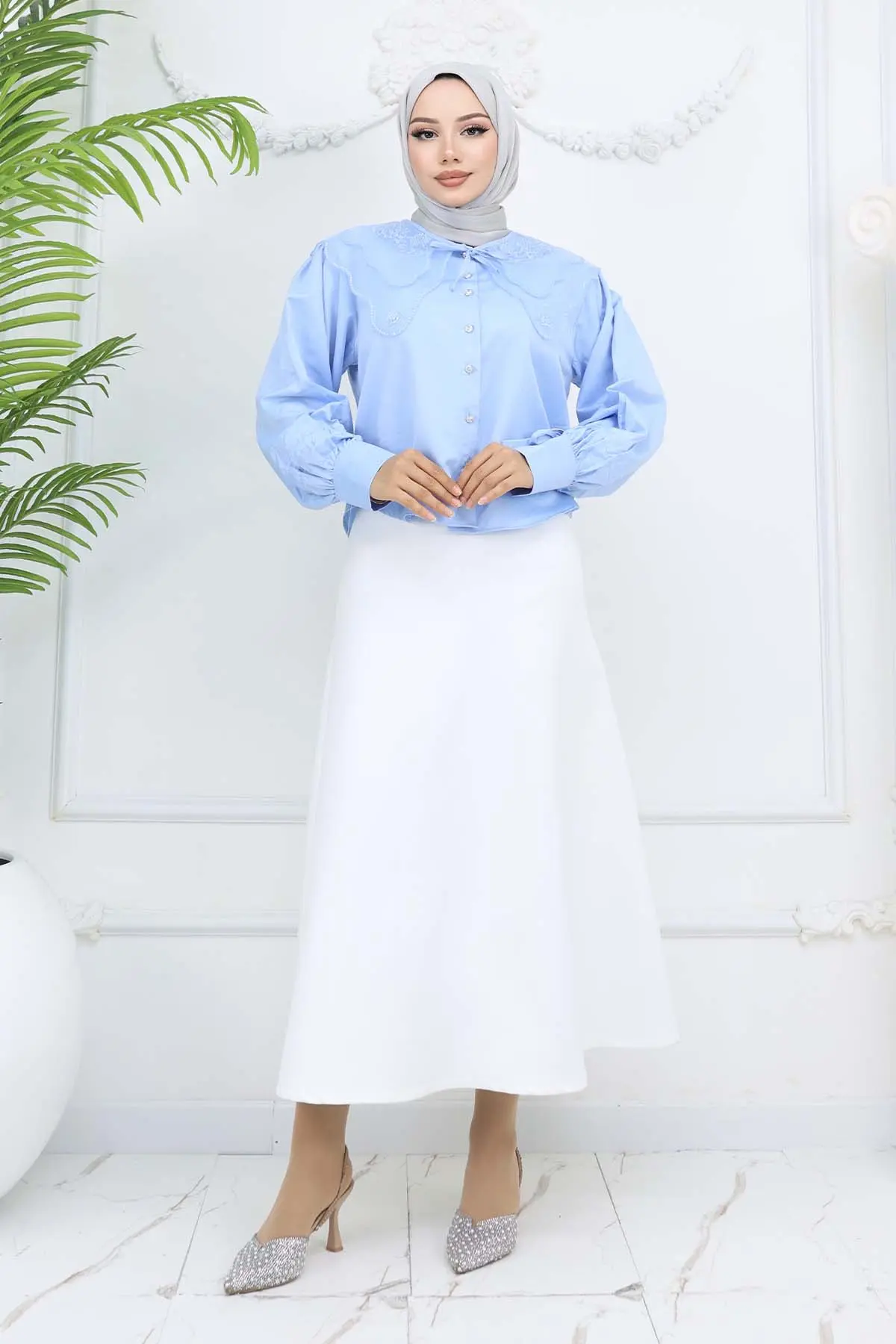 Baby Collar Short Shirt-detail