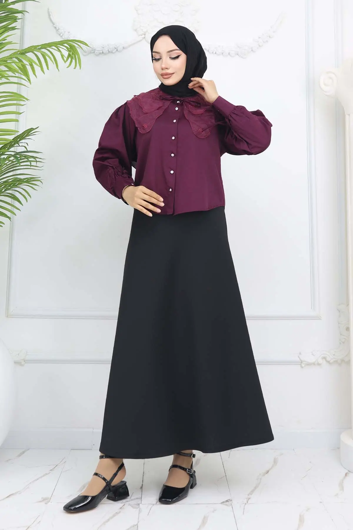 Baby Collar Short Shirt-detail