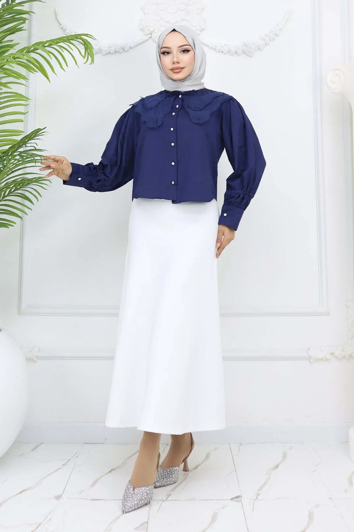 Baby Collar Short Shirt-detail