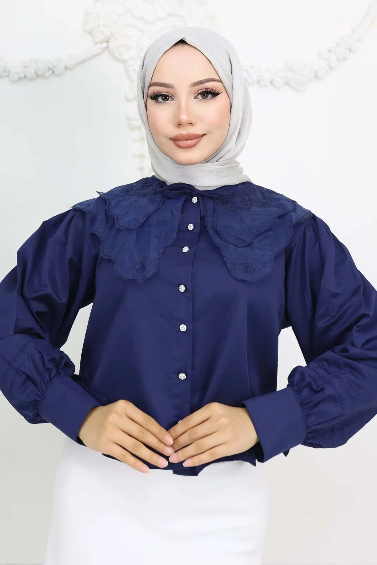 Baby Collar Short Shirt-detail