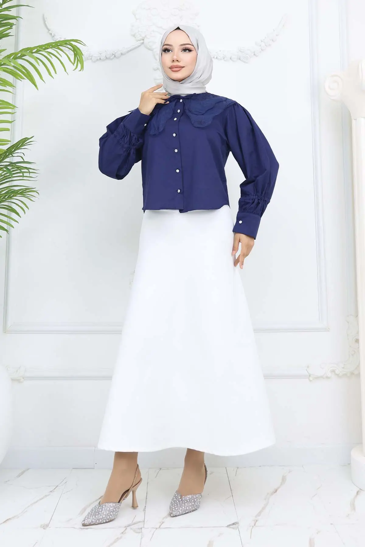 Baby Collar Short Shirt-detail