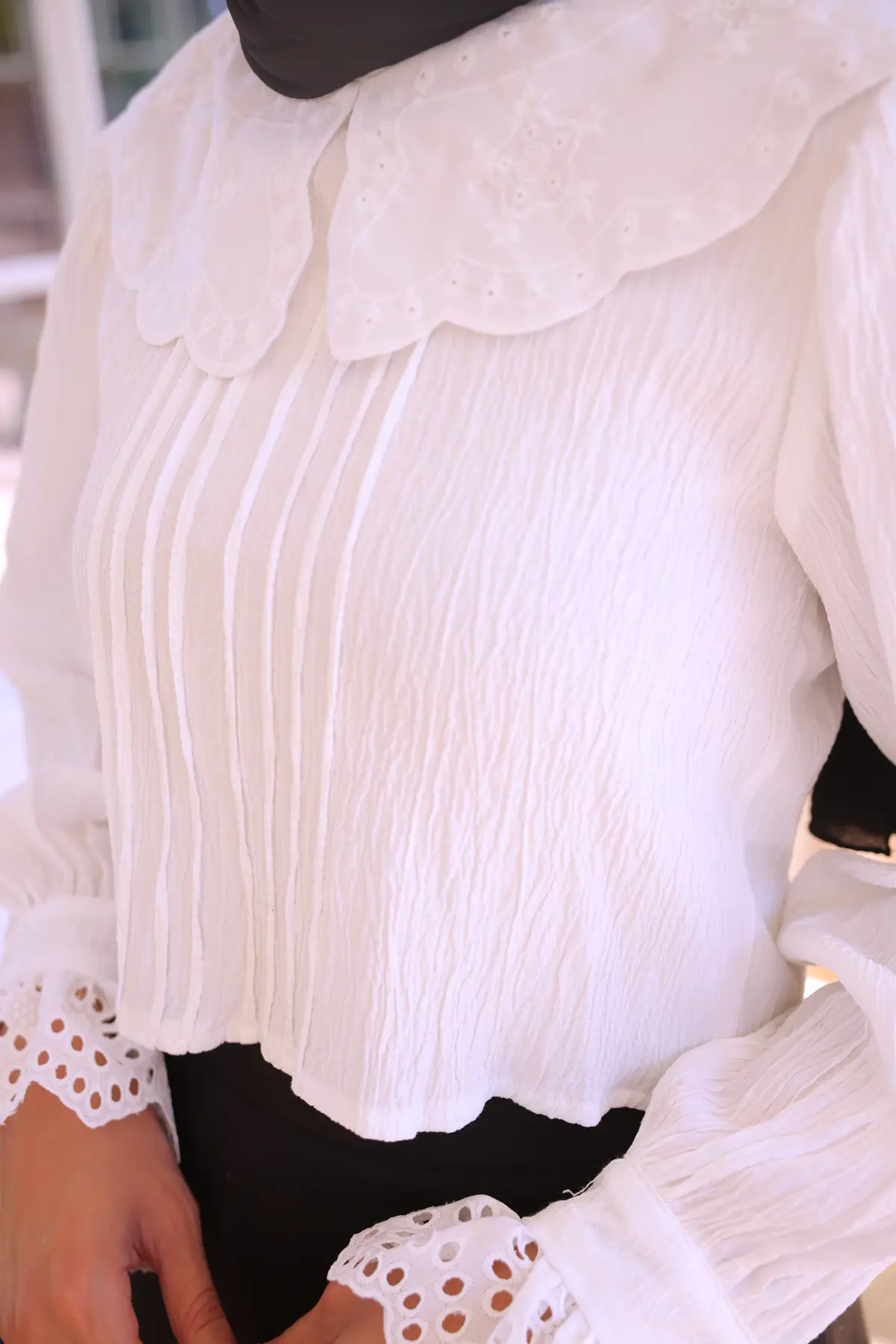 Baby Collar Short Shirt-detail