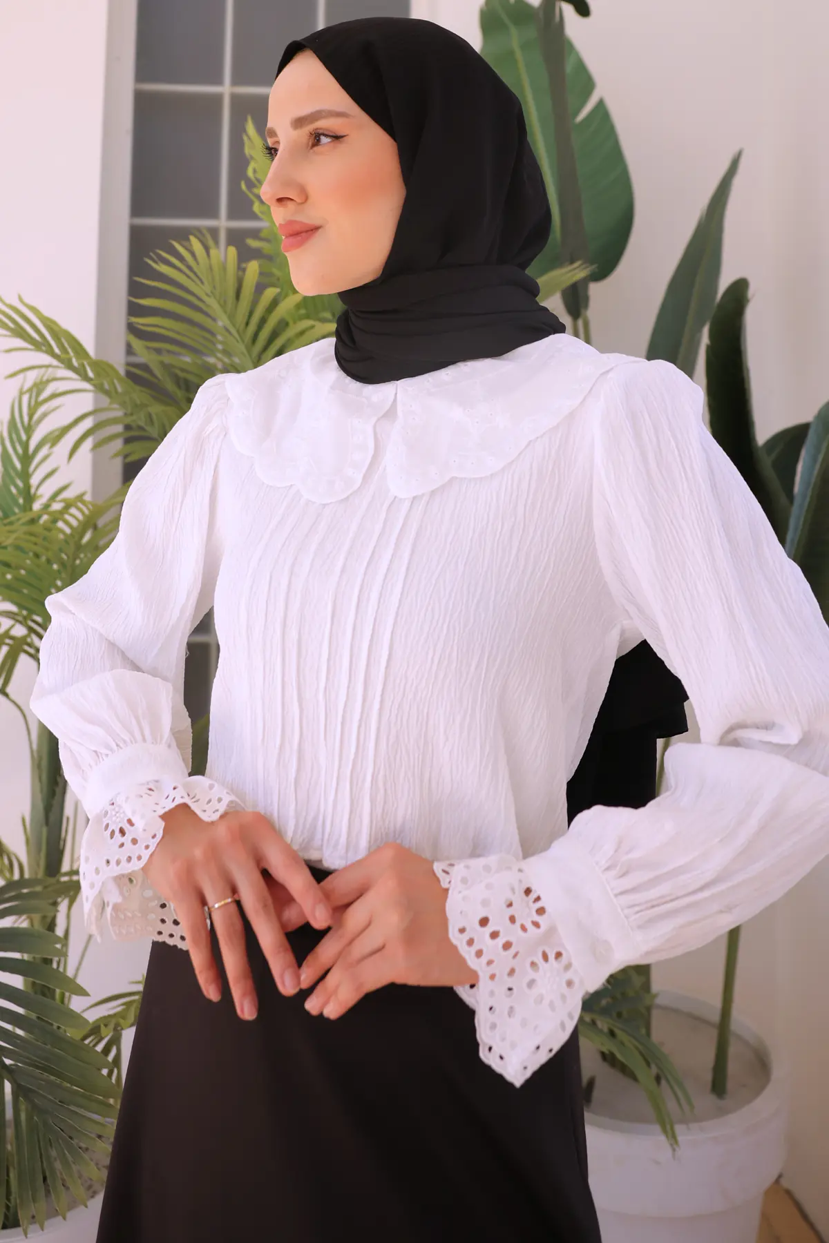 Baby Collar Short Shirt-detail