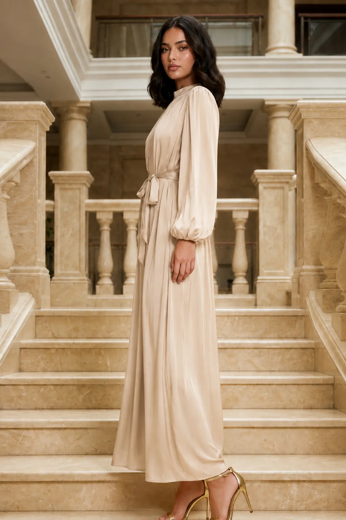 Balloon Sleeve Dress-detail