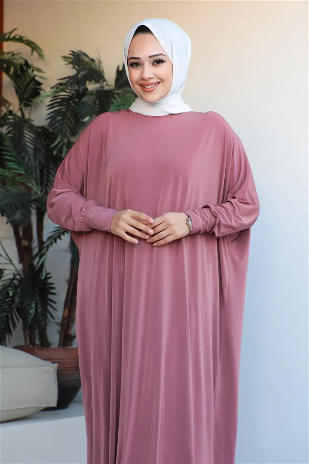 Bat Sleeve Casual Dress-detail