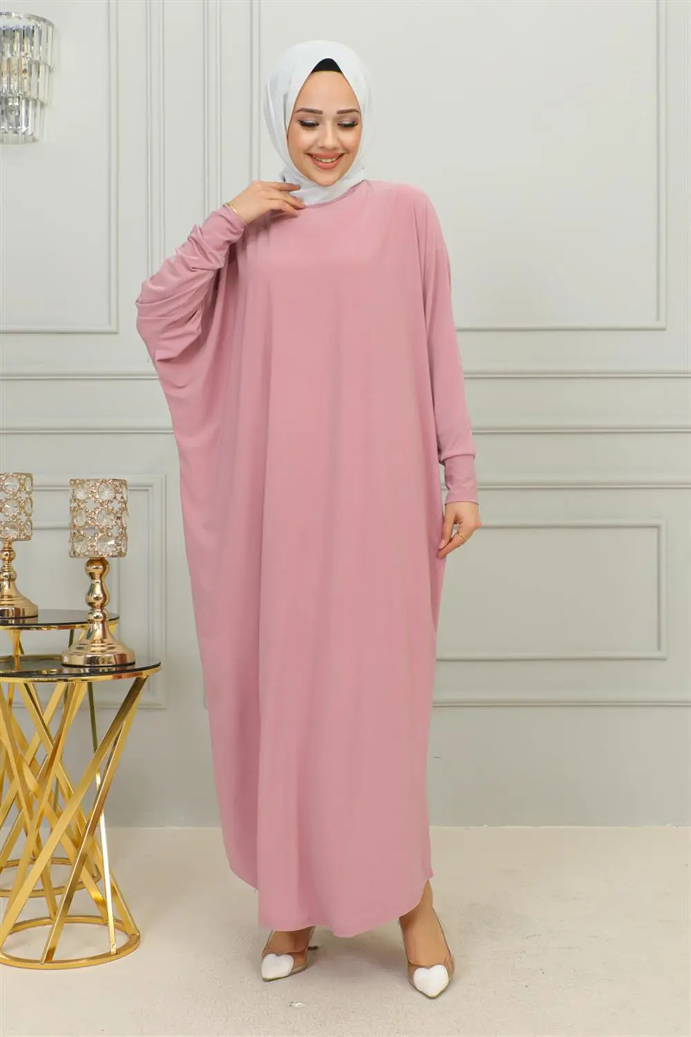 Bat Sleeve Casual Dress-detail