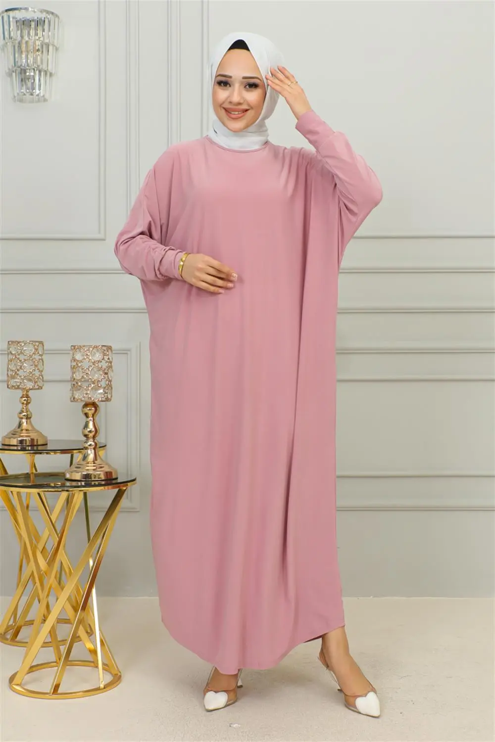 Bat Sleeve Casual Dress-detail