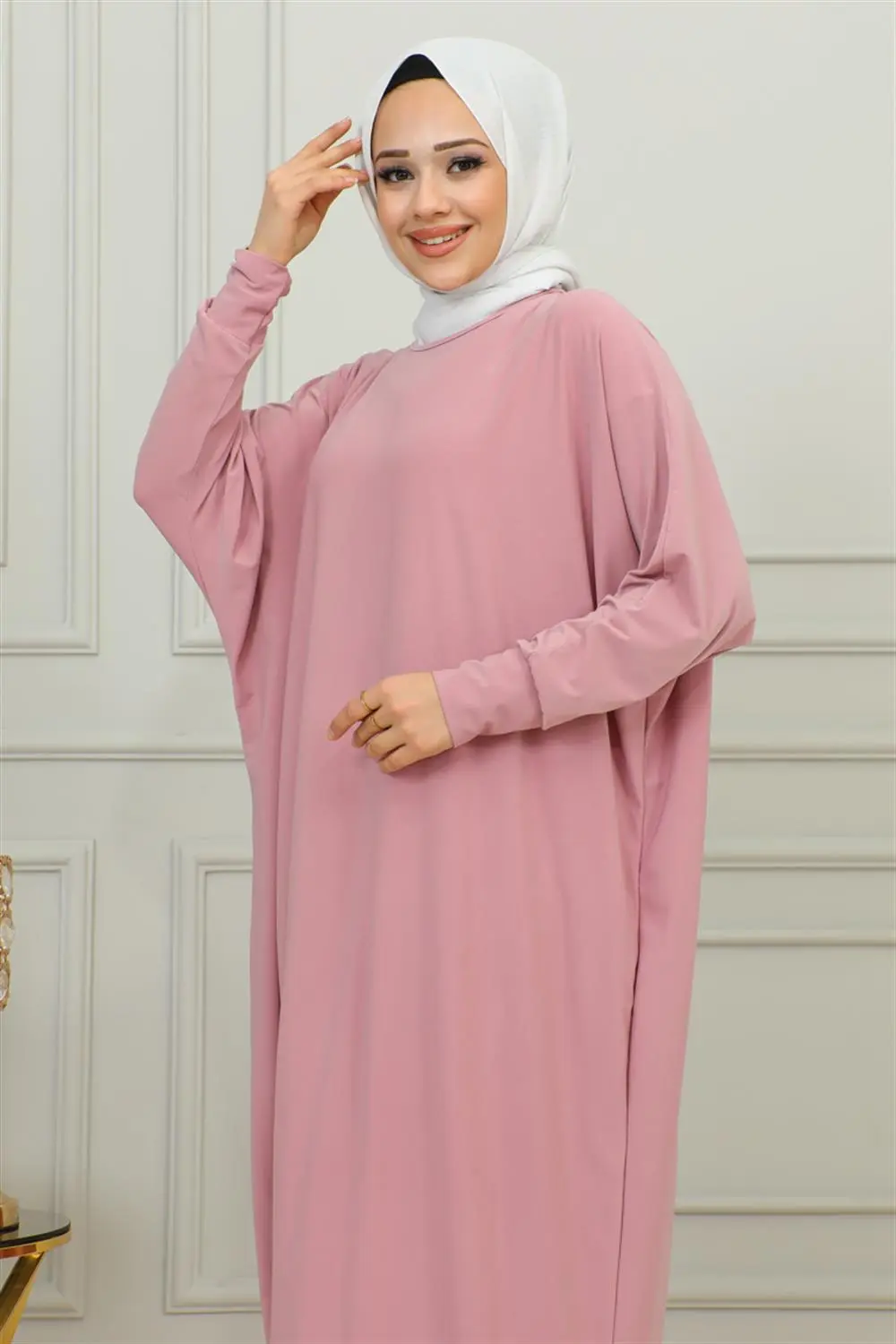 Bat Sleeve Casual Dress-detail