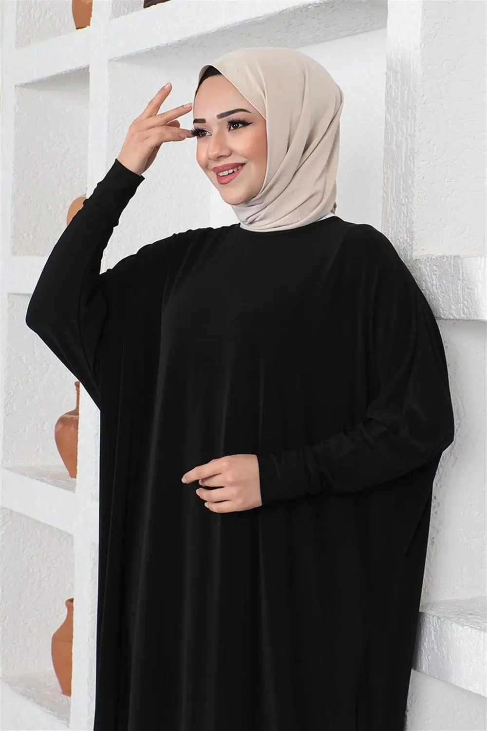 Bat Sleeve Casual Dress-detail