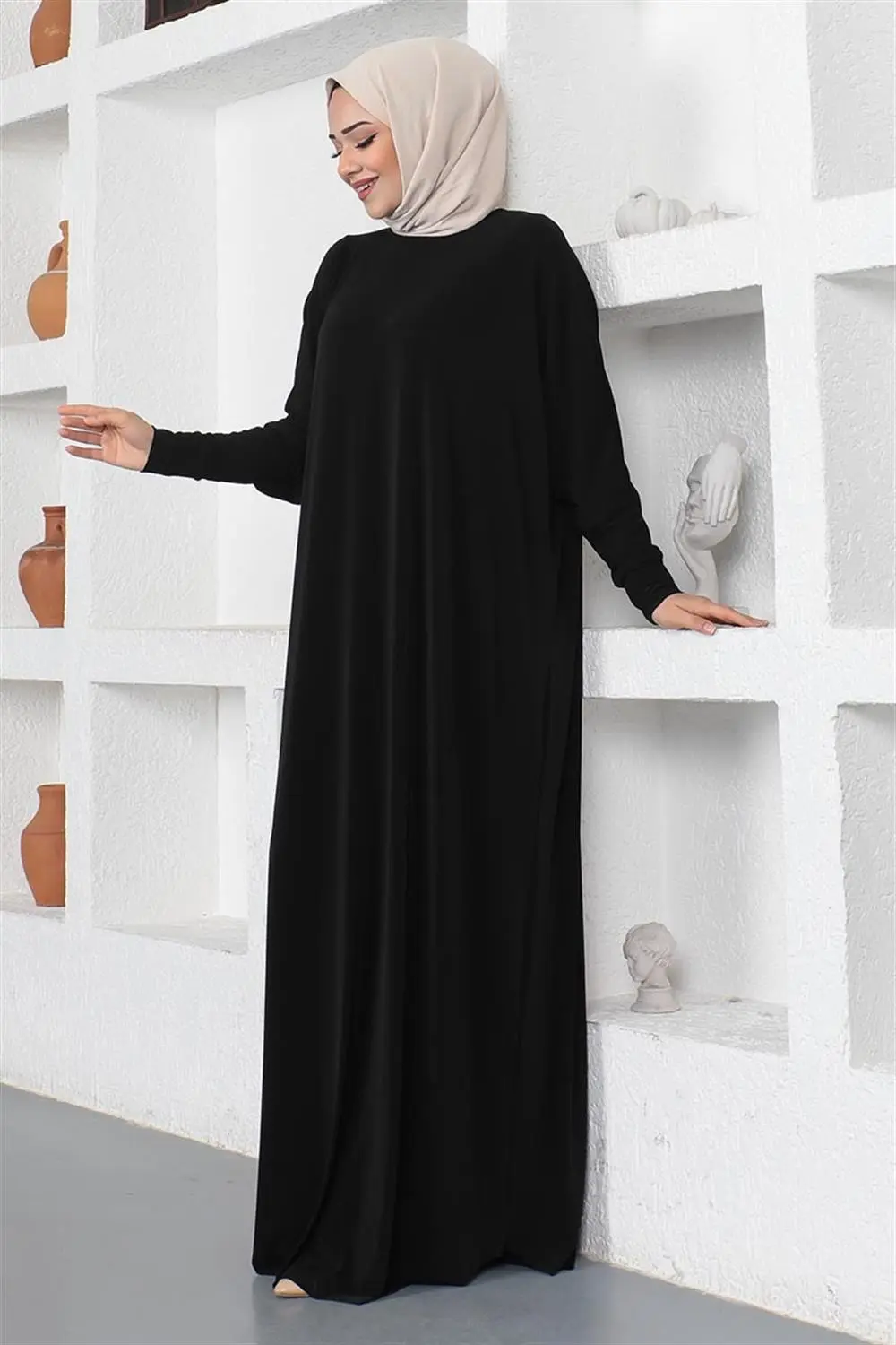 Bat Sleeve Casual Dress-detail