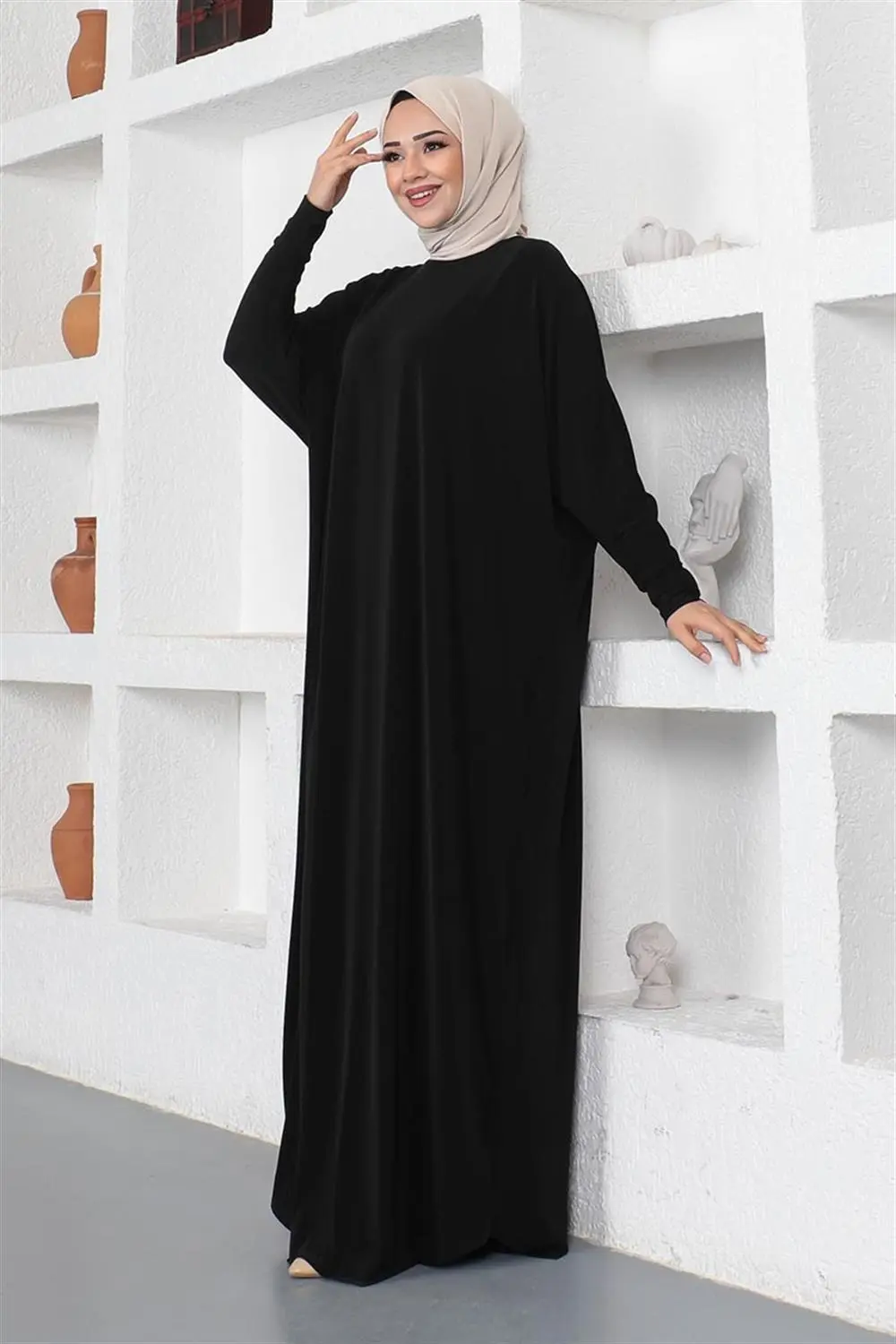 Bat Sleeve Casual Dress-detail