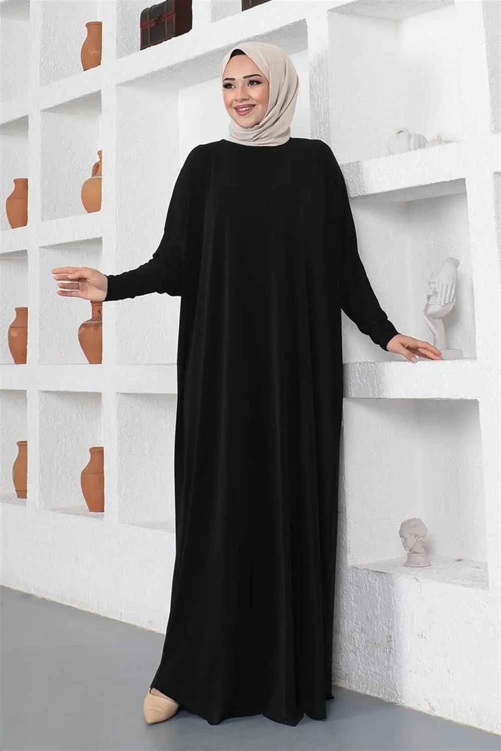 Bat Sleeve Casual Dress-detail