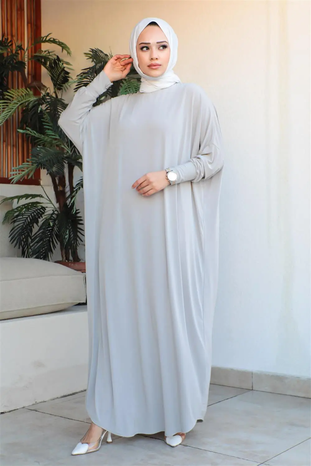 Bat Sleeve Casual Dress-detail