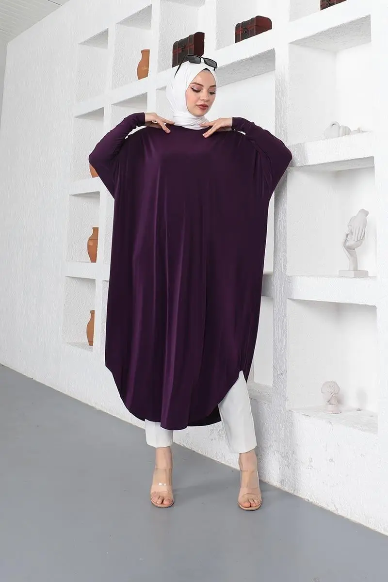 Bat Sleeve Loose Tunic-detail