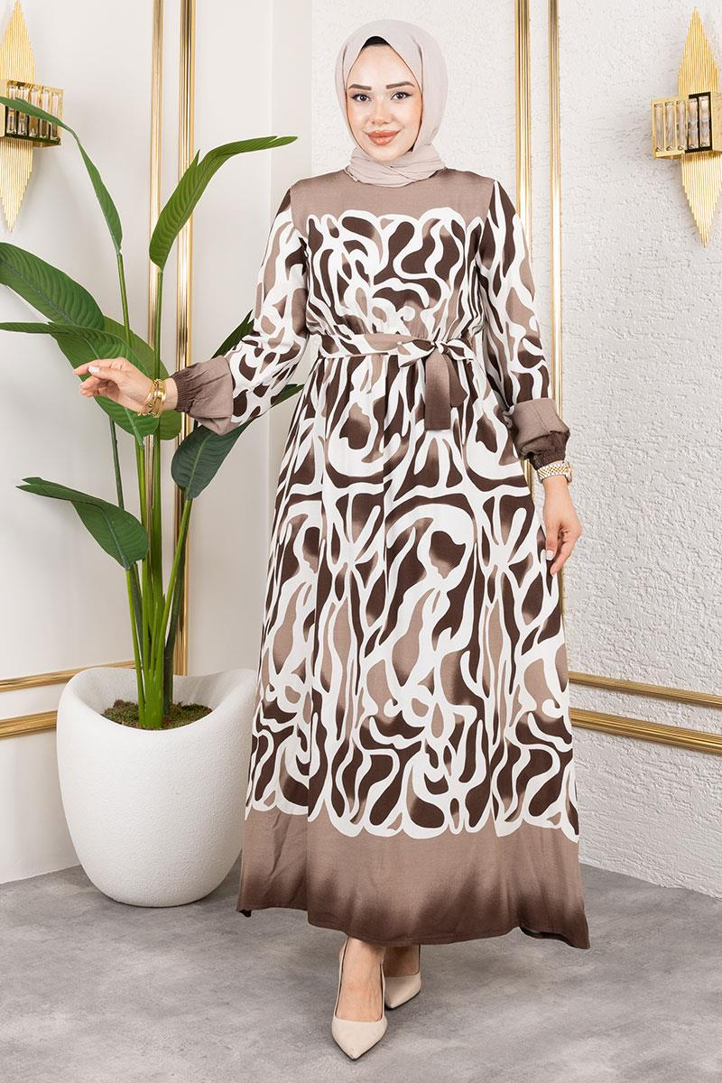 Batik Patterned Hijab Dress
