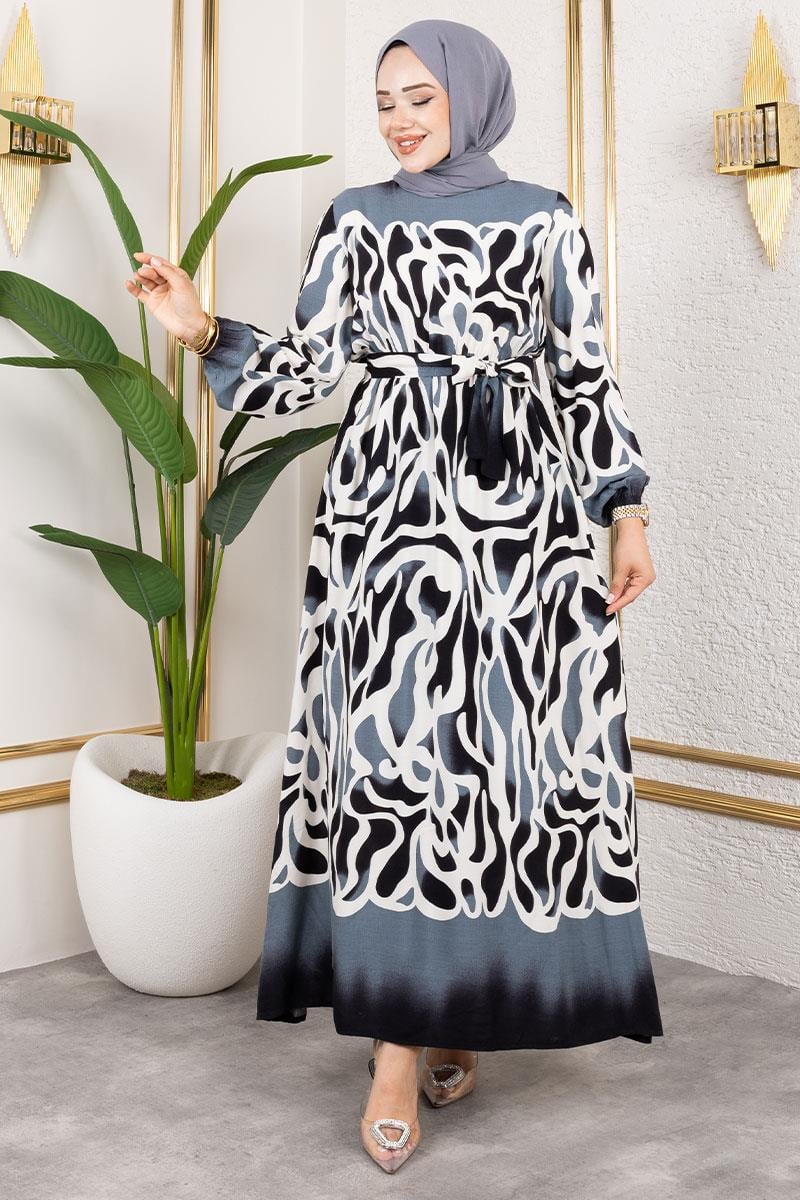 Batik Patterned Hijab Dress