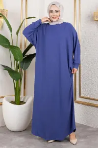 Batwing Sleeve Crepe Dress