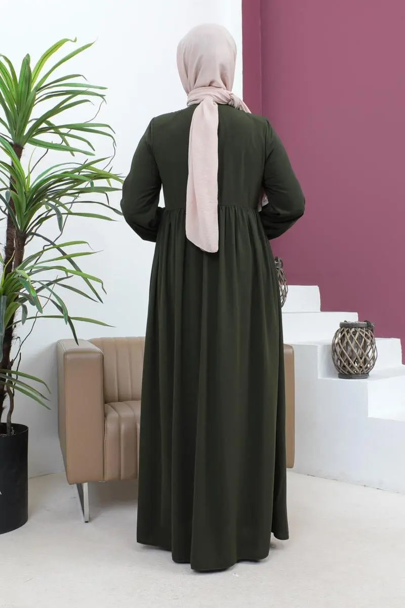 Beaded Embroidered Abaya-detail