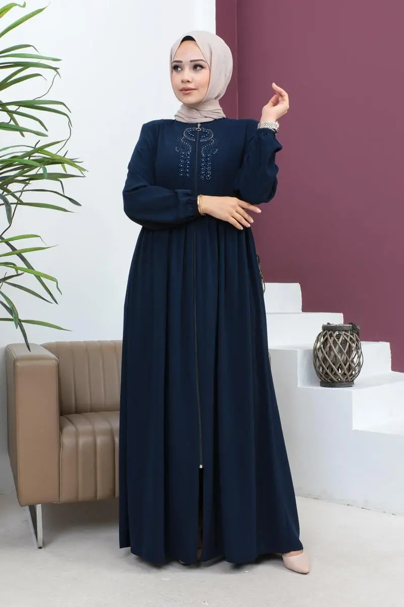 Beaded Embroidered Abaya-detail