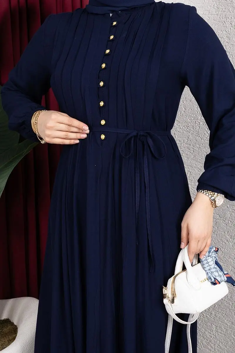 Belmando Dress With Gold Buttons-detail