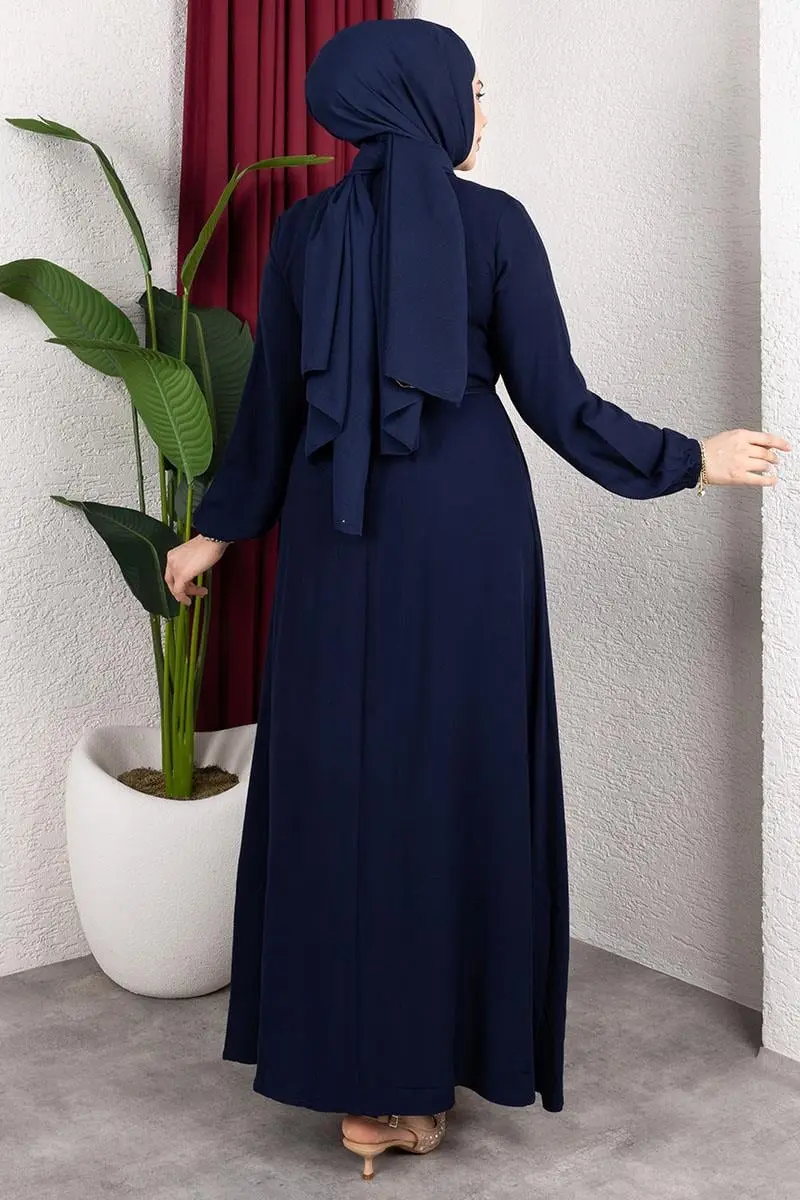 Belmando Dress With Gold Buttons-detail