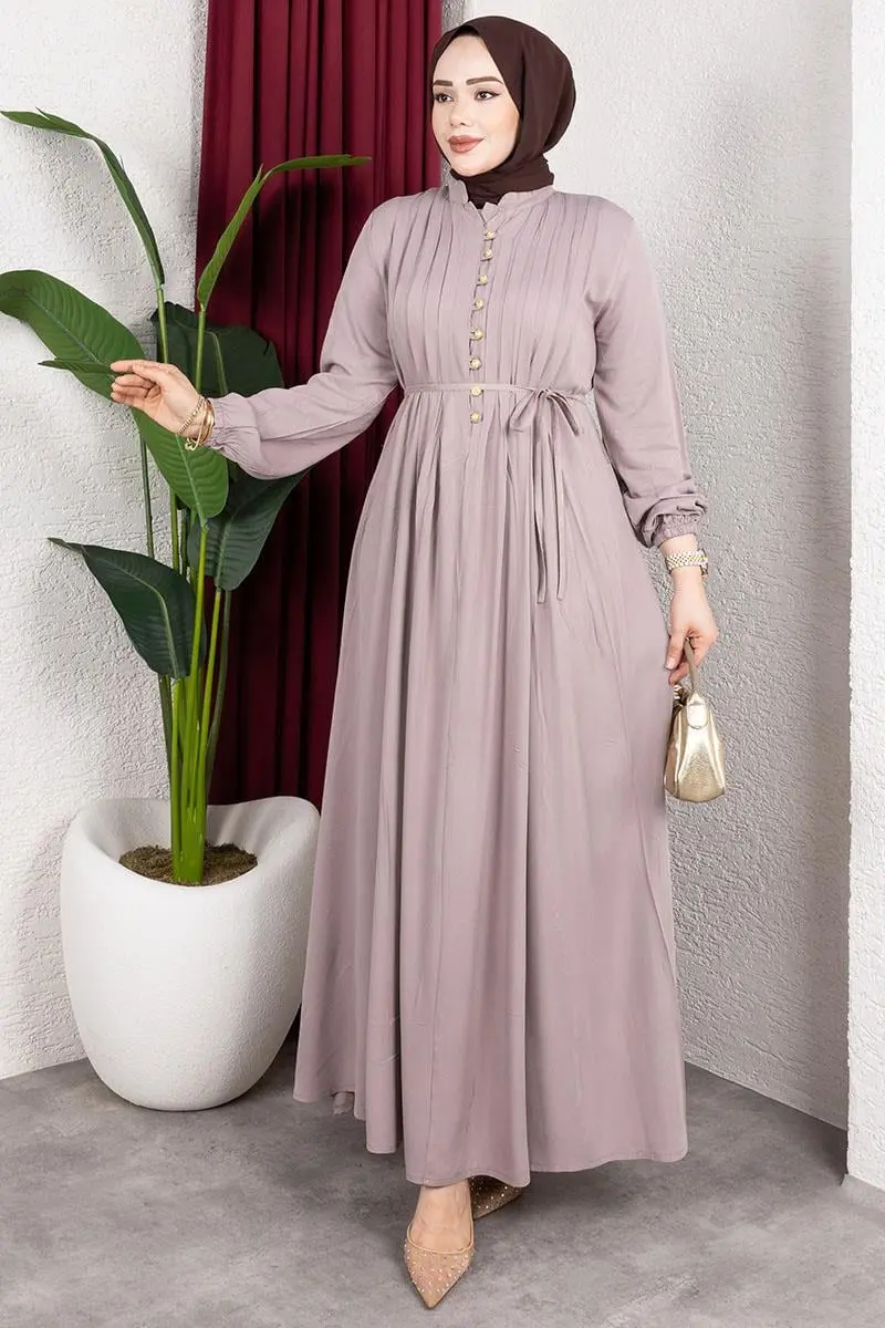 Belmando Dress With Gold Buttons-detail