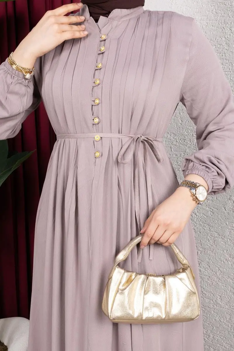 Belmando Dress With Gold Buttons-detail