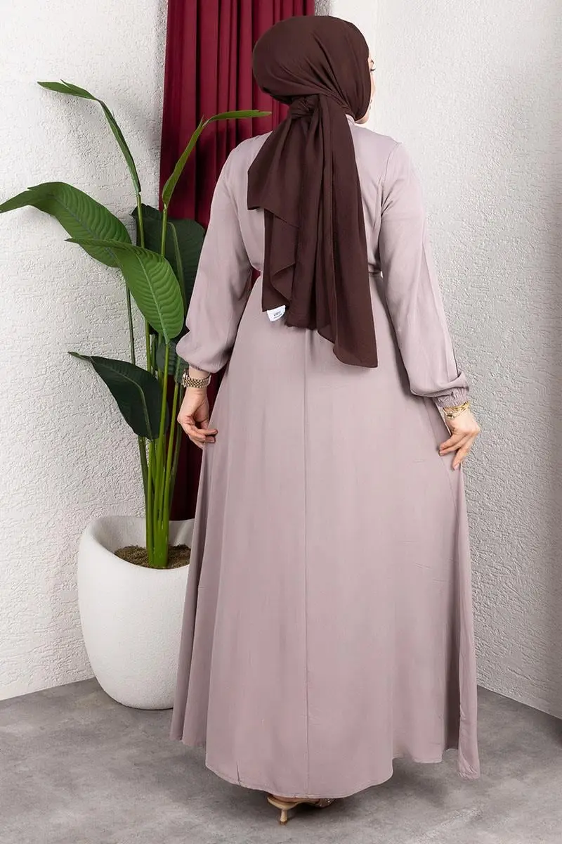 Belmando Dress With Gold Buttons-detail