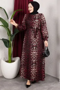Belt Detail Patterned Dress