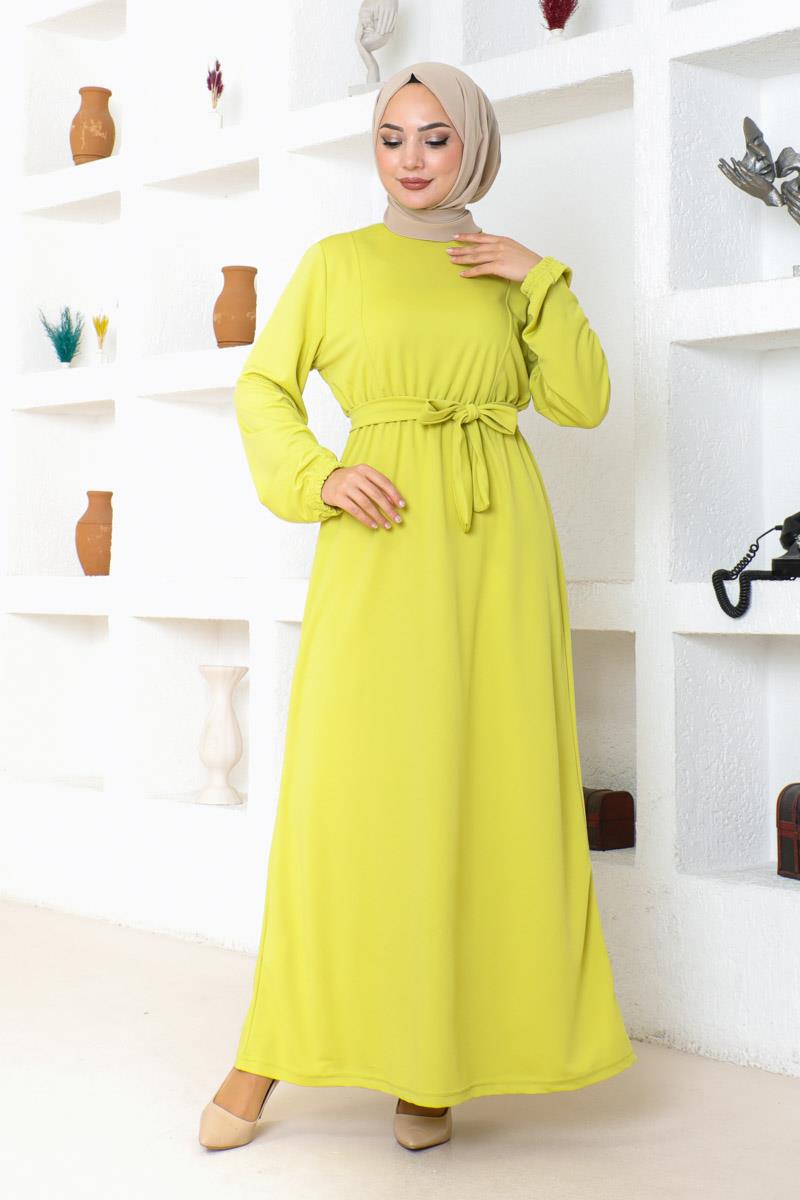 Belt Detailed Hijab Dress