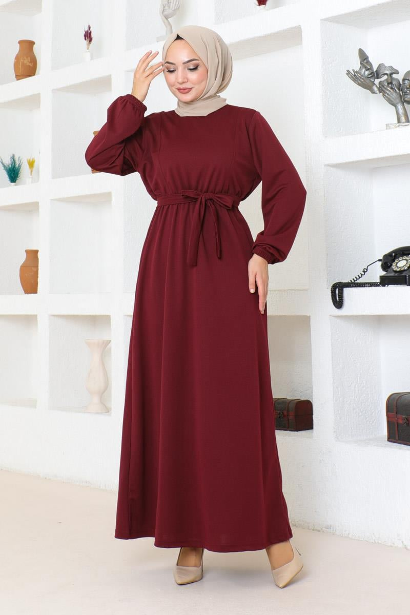 Belt Detailed Hijab Dress