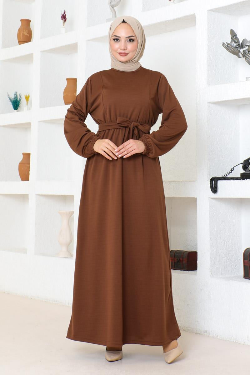 Belt Detailed Hijab Dress