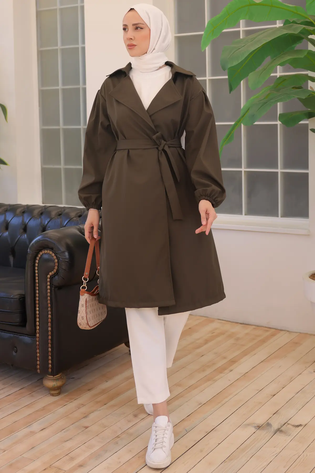 Belt Trench Coat-detail