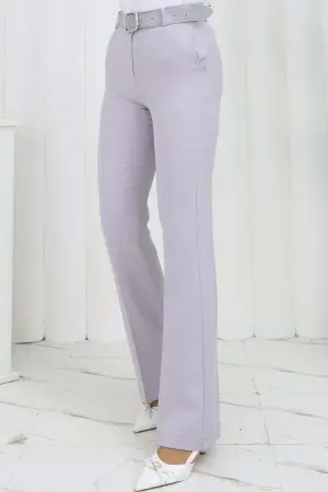 Belted Bell-bottom Trousers