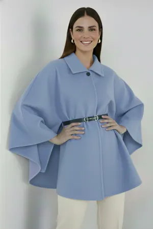 Belted Cashmere Poncho