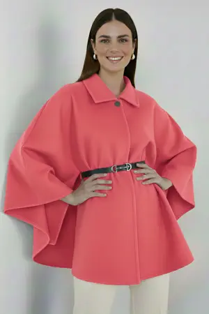 Belted Cashmere Poncho