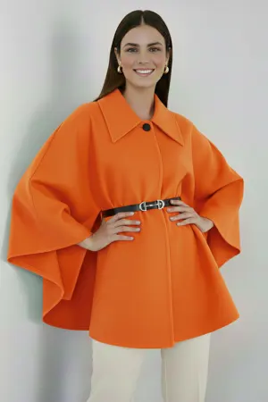 Belted Cashmere Poncho