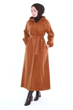 Belted Hijab Coat