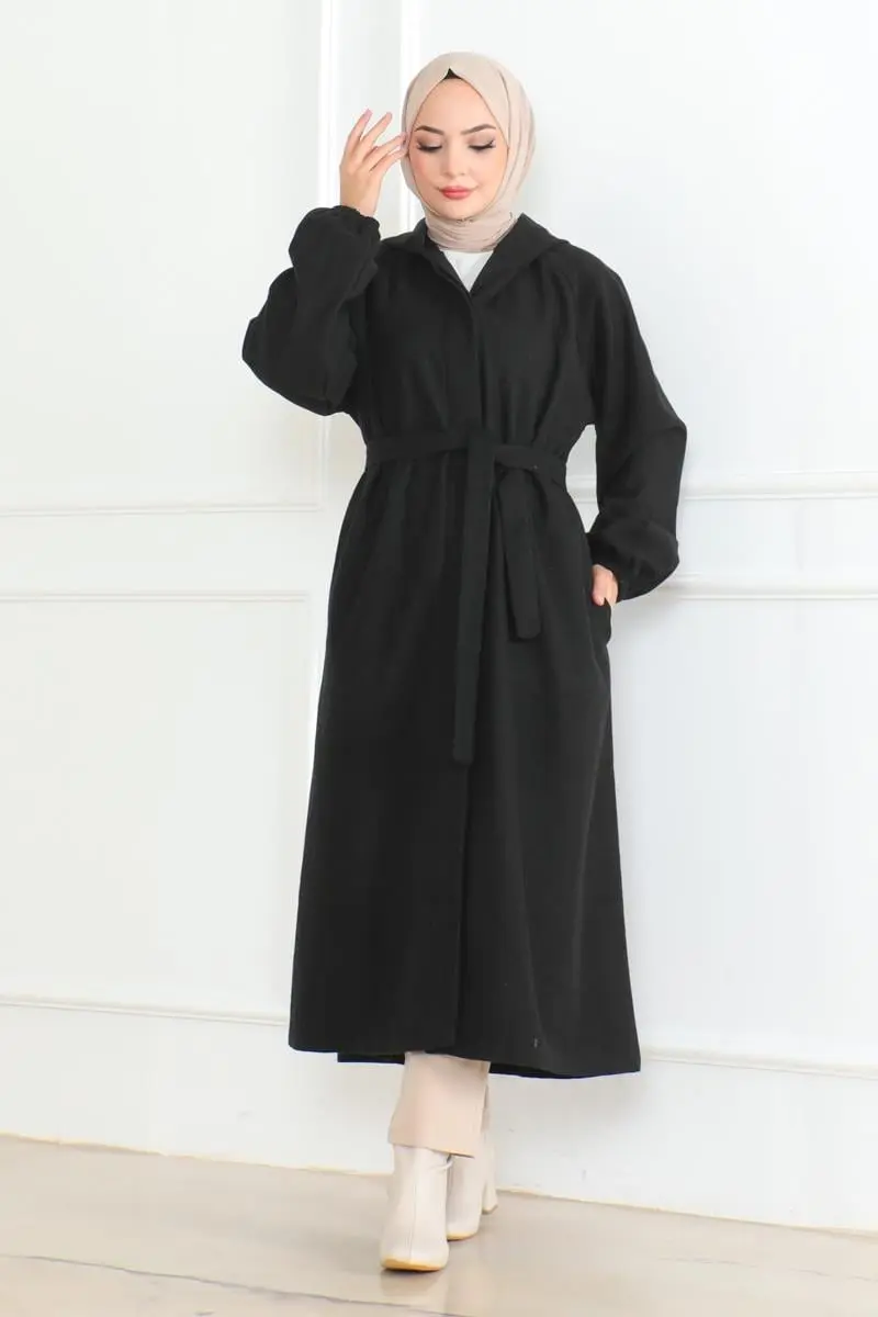 Belted Hijab Coat