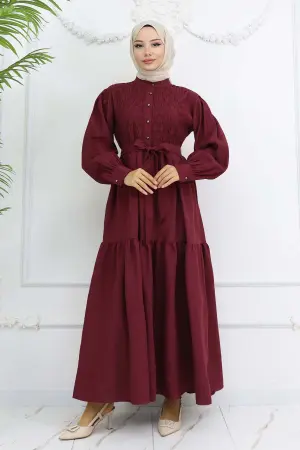 Belted Hijab Dress