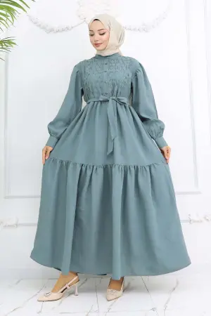 Belted Hijab Dress