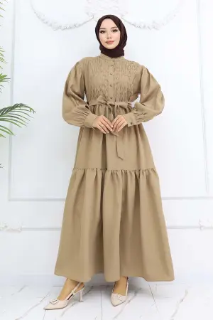 Belted Hijab Dress