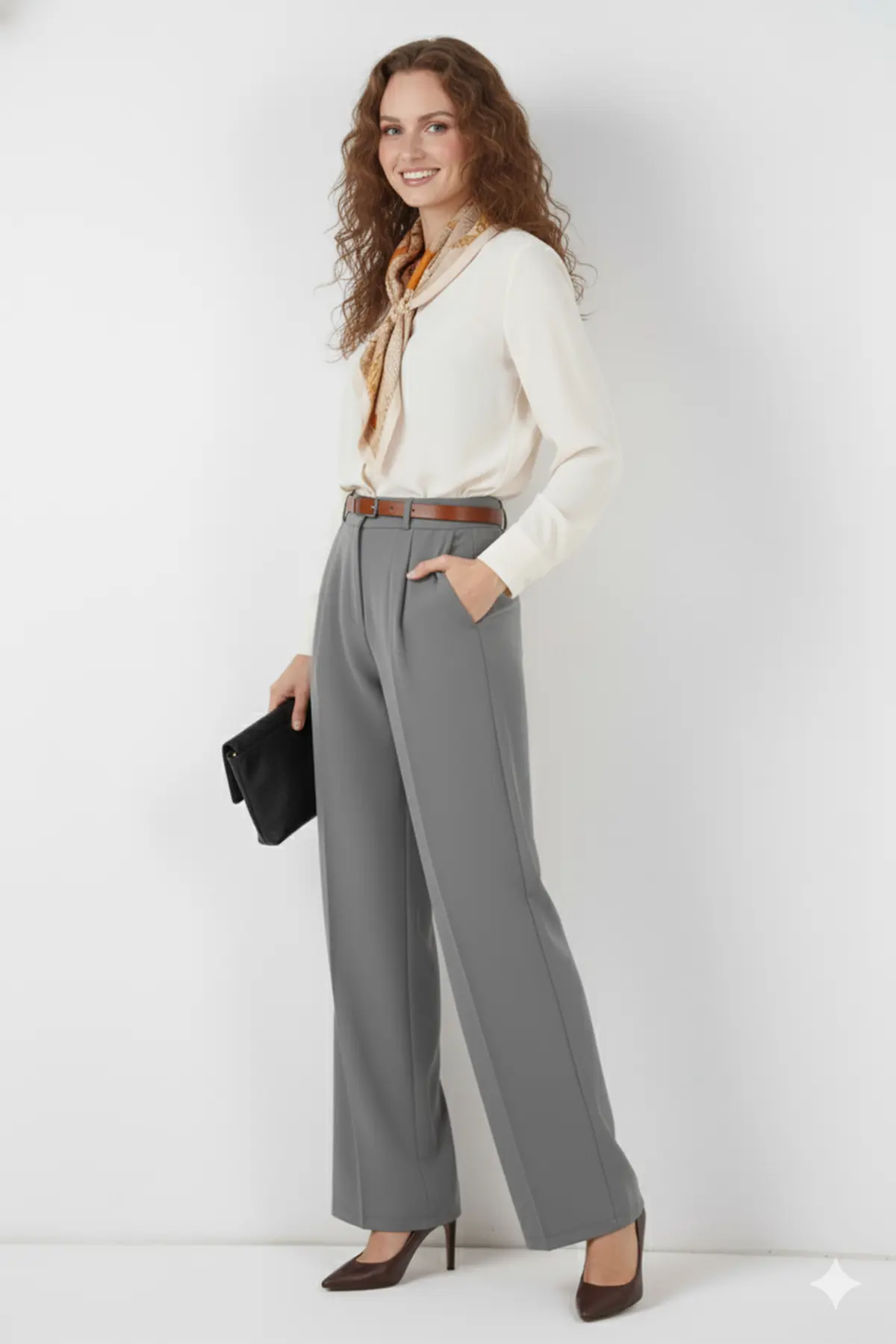 Belted Hijab Trousers-detail