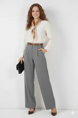 Belted Hijab Trousers