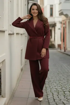 Belted Hijab Two-piece Set