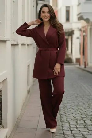 Belted Hijab Two-piece Set